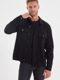 Джинсовая куртка Trendyol модель TMNAW22CE0019/Siyah Фото