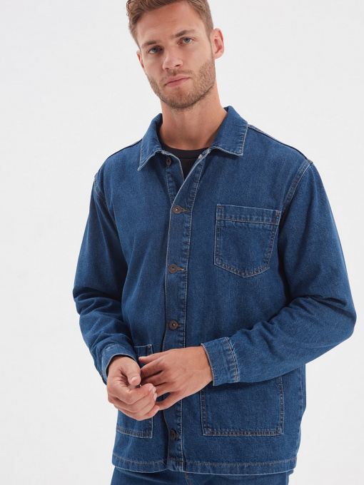 Джинсовая куртка Trendyol модель TMNAW22CE0095/Indigo Фото