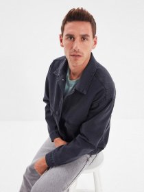 Джинсовая куртка Trendyol модель TMNAW22CE0096/Antrasit Фото