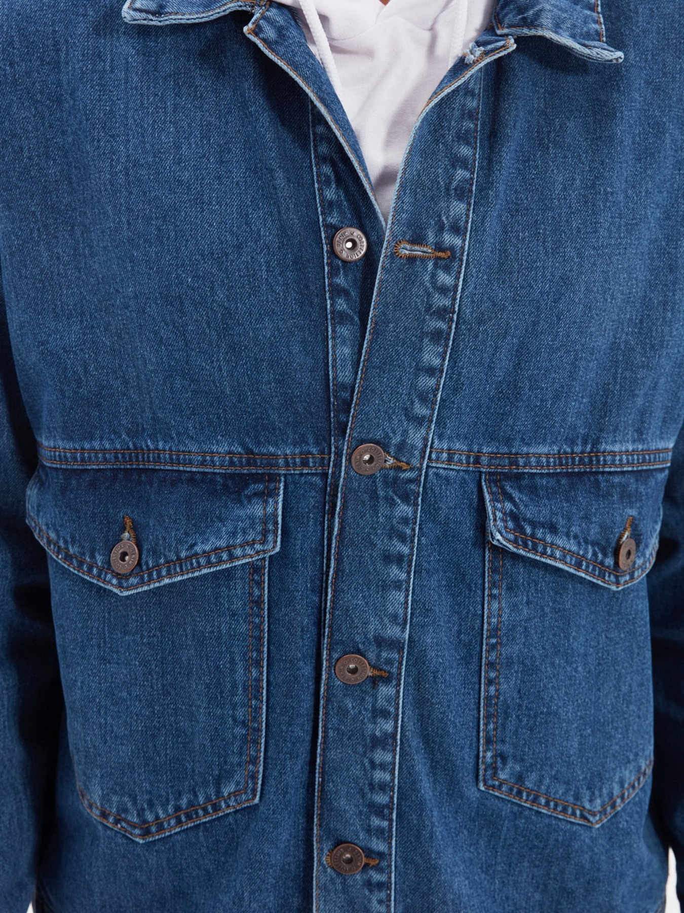 Джинсовая куртка Trendyol модель TMNAW22CE0096/Indigo Фото