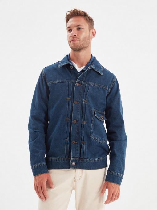 Джинсова куртка Trendyol модель TMNAW22CE0113/Lacivert Фото