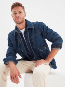 Джинсовая куртка Trendyol модель TMNAW22CE0113/Lacivert Фото