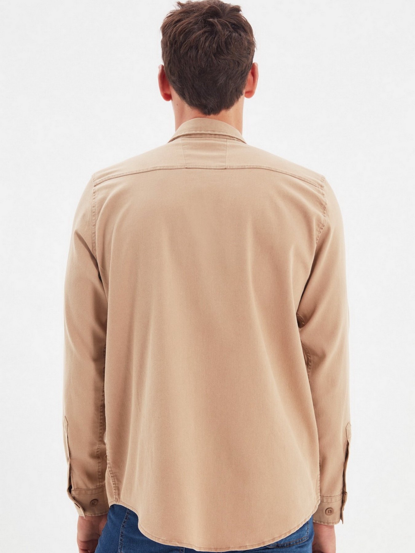 Рубашка Trendyol модель TMNAW22GO0207/Bej Фото