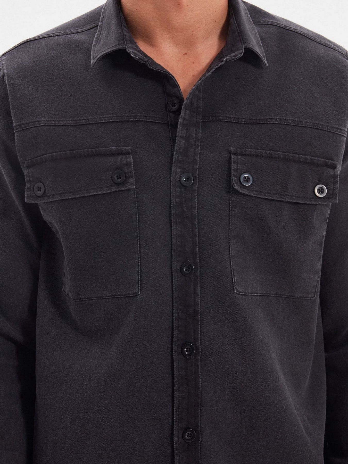 Рубашка Trendyol модель TMNAW22GO0207/Siyah Фото