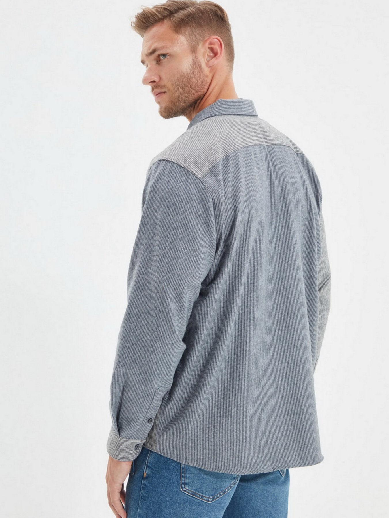 Рубашка Trendyol модель TMNAW22GO0222/Gri Фото