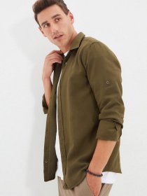 Рубашка Trendyol модель TMNAW22GO0335/Haki Фото