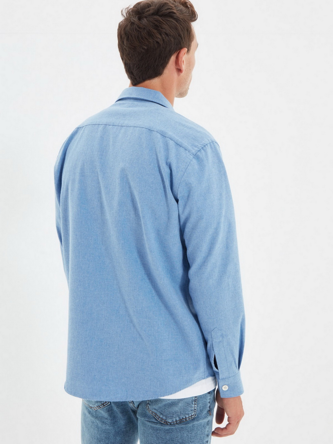 Рубашка Trendyol модель TMNAW22GO0341/Indigo Фото