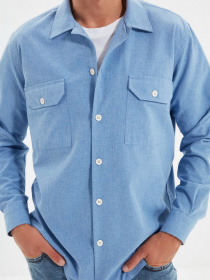 Рубашка Trendyol модель TMNAW22GO0341/Indigo Фото