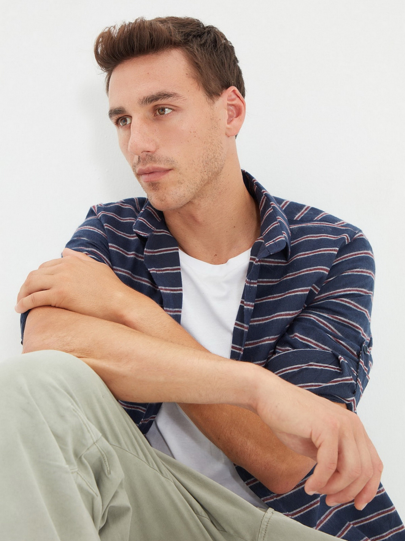 Рубашка Trendyol модель TMNAW22GO0362/Lacivert Фото