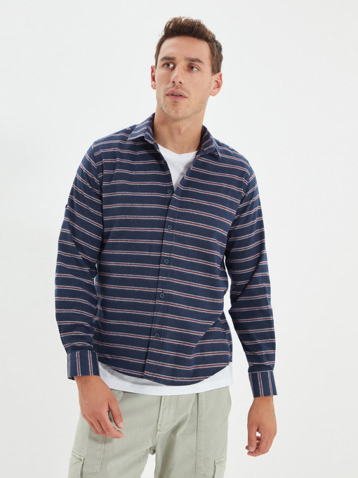 Сорочка повсякденна Trendyol модель TMNAW22GO0362/Lacivert Фото