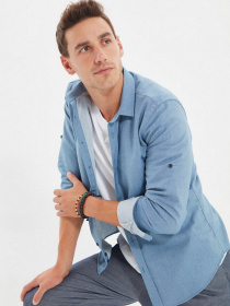 Сорочка Trendyol модель TMNAW22GO0364/Mavi Фото