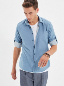 Сорочка Trendyol модель TMNAW22GO0364/Mavi Фото