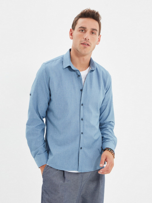 Рубашка Trendyol модель TMNAW22GO0364/Mavi Фото