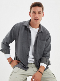 Рубашка Trendyol модель TMNAW22GO0432/Gri Фото