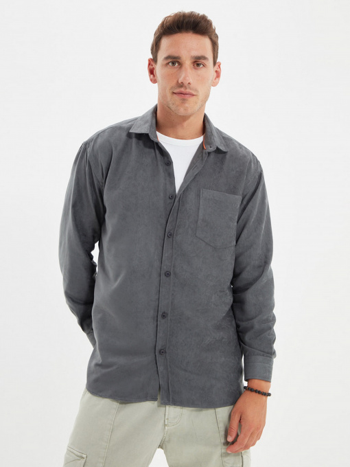 Рубашка Trendyol модель TMNAW22GO0432/Gri Фото