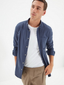 Рубашка Trendyol модель TMNAW22GO0433/Mavi Фото