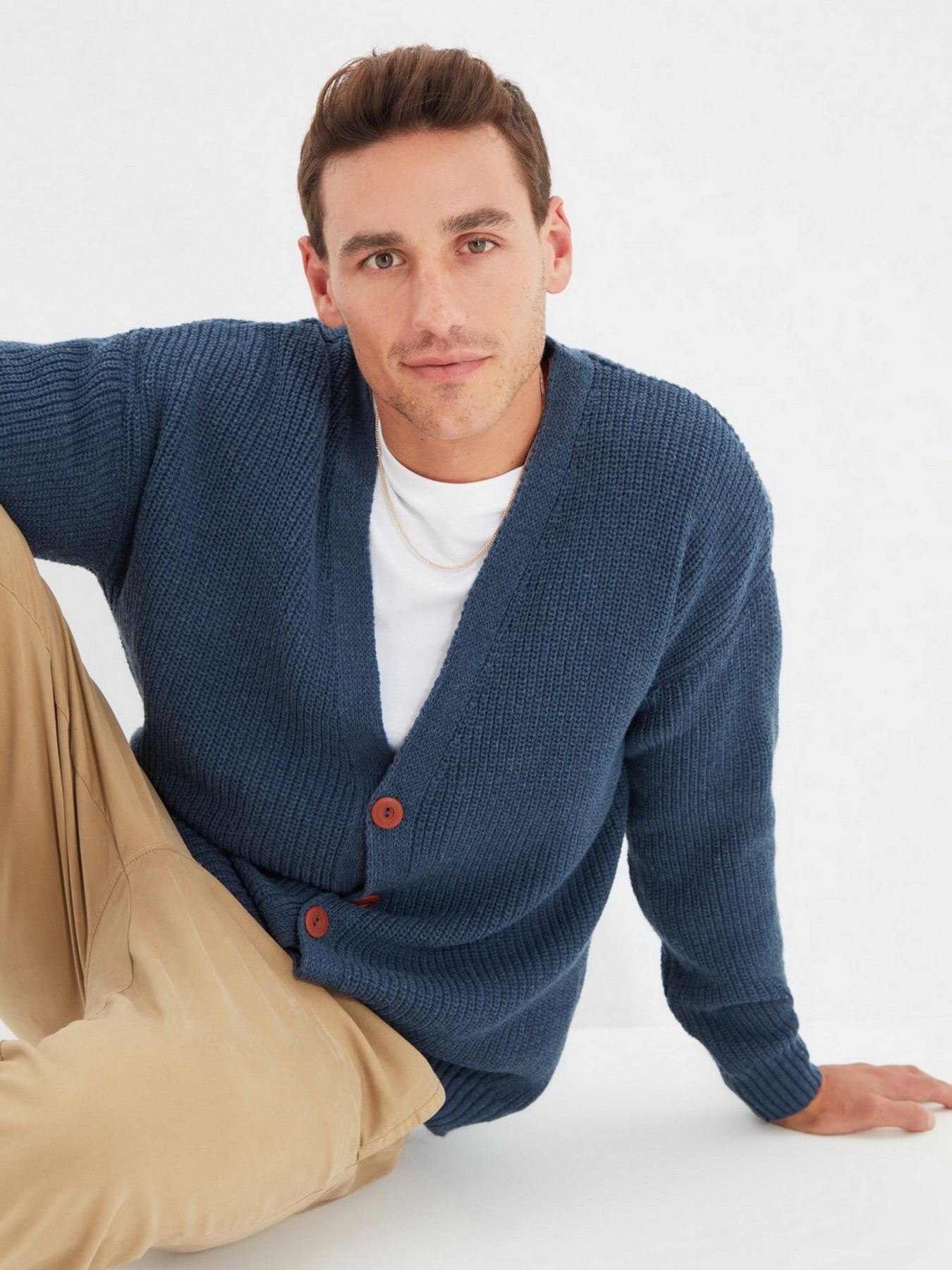 Кардиган Trendyol модель TMNAW22HI0151/Indigo Кардиган Trendyol модель TMNAW22HI0151/Indigo Фото