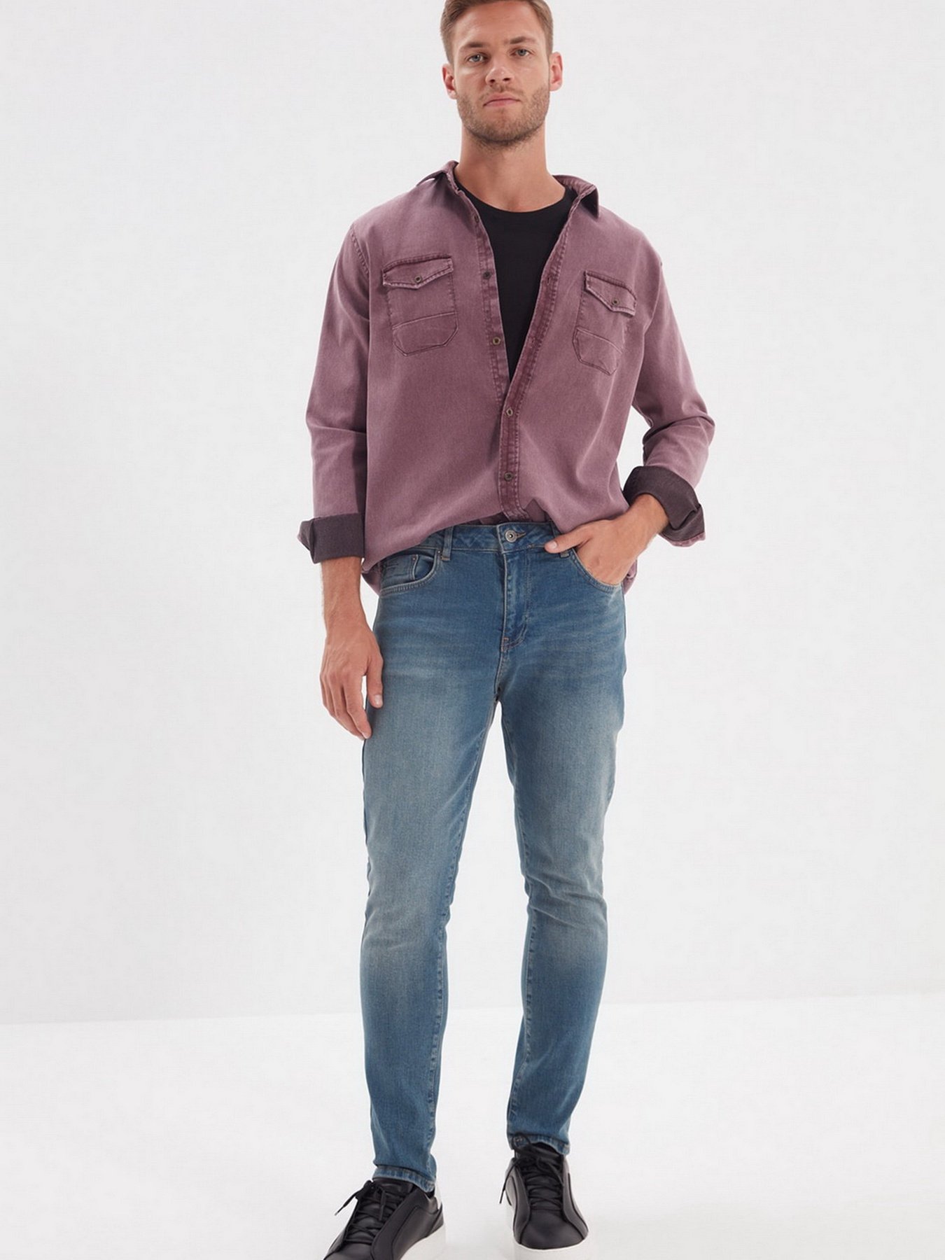 Скіні джинси Trendyol Skinny модель TMNAW22JE0019/Indigo Фото