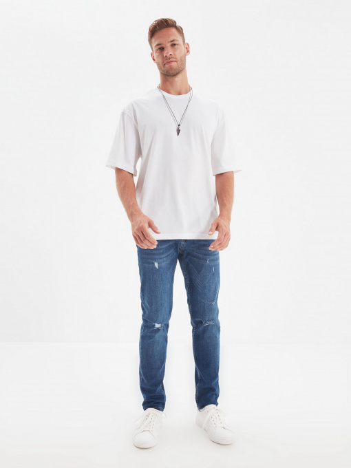 Зауженные джинсы Trendyol Slim модель TMNAW22JE0061/Indigo Фото