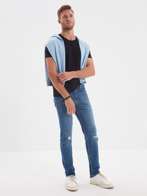 Зауженные джинсы Trendyol Slim модель TMNAW22JE0061/Mavi Фото
