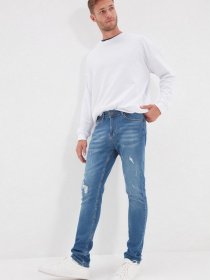 Скинни джинсы Trendyol Skinny модель TMNAW22JE0063/Mavi Фото