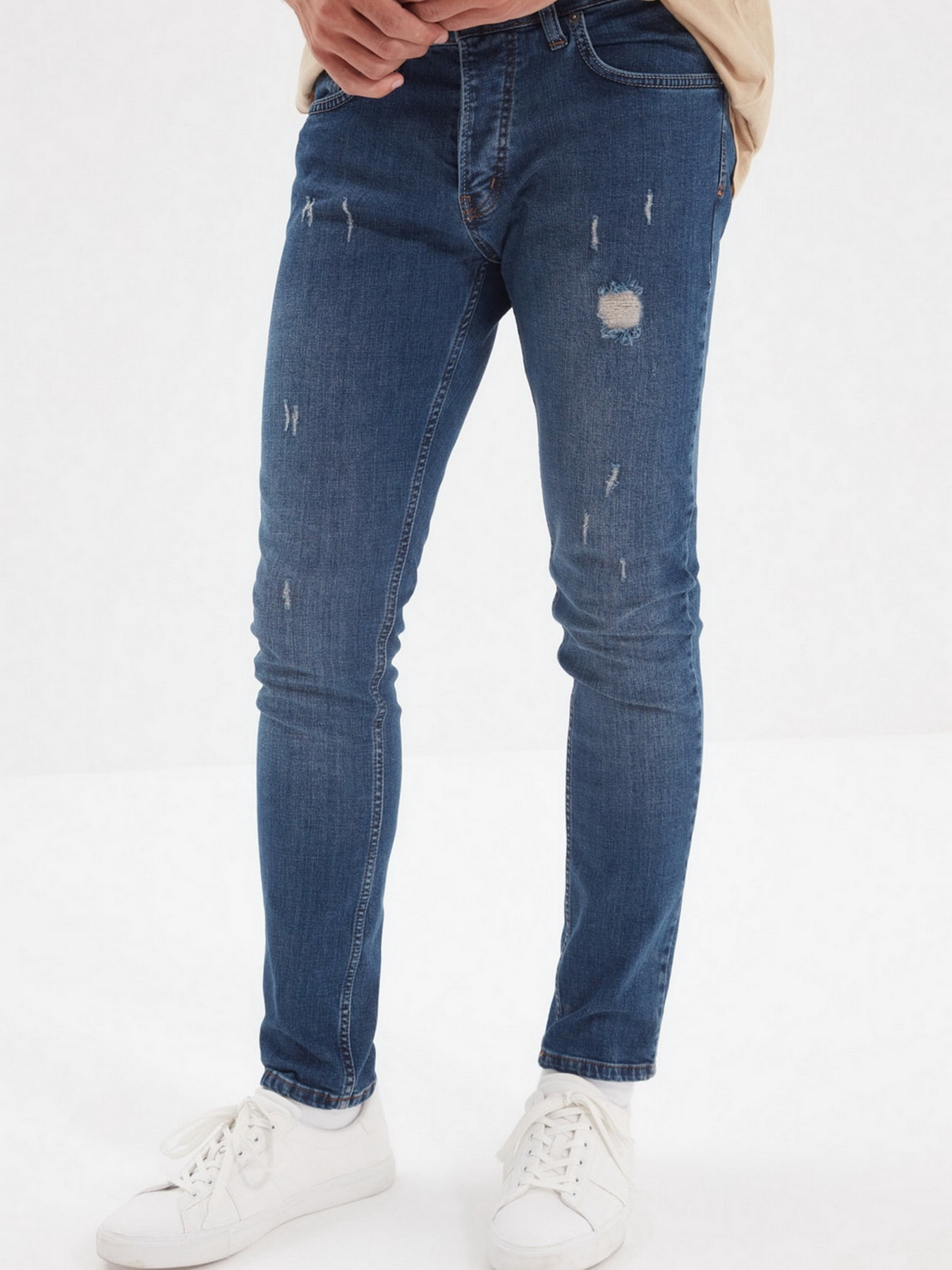 Скинни джинсы Trendyol Skinny модель TMNAW22JE0304/Lacivert Фото