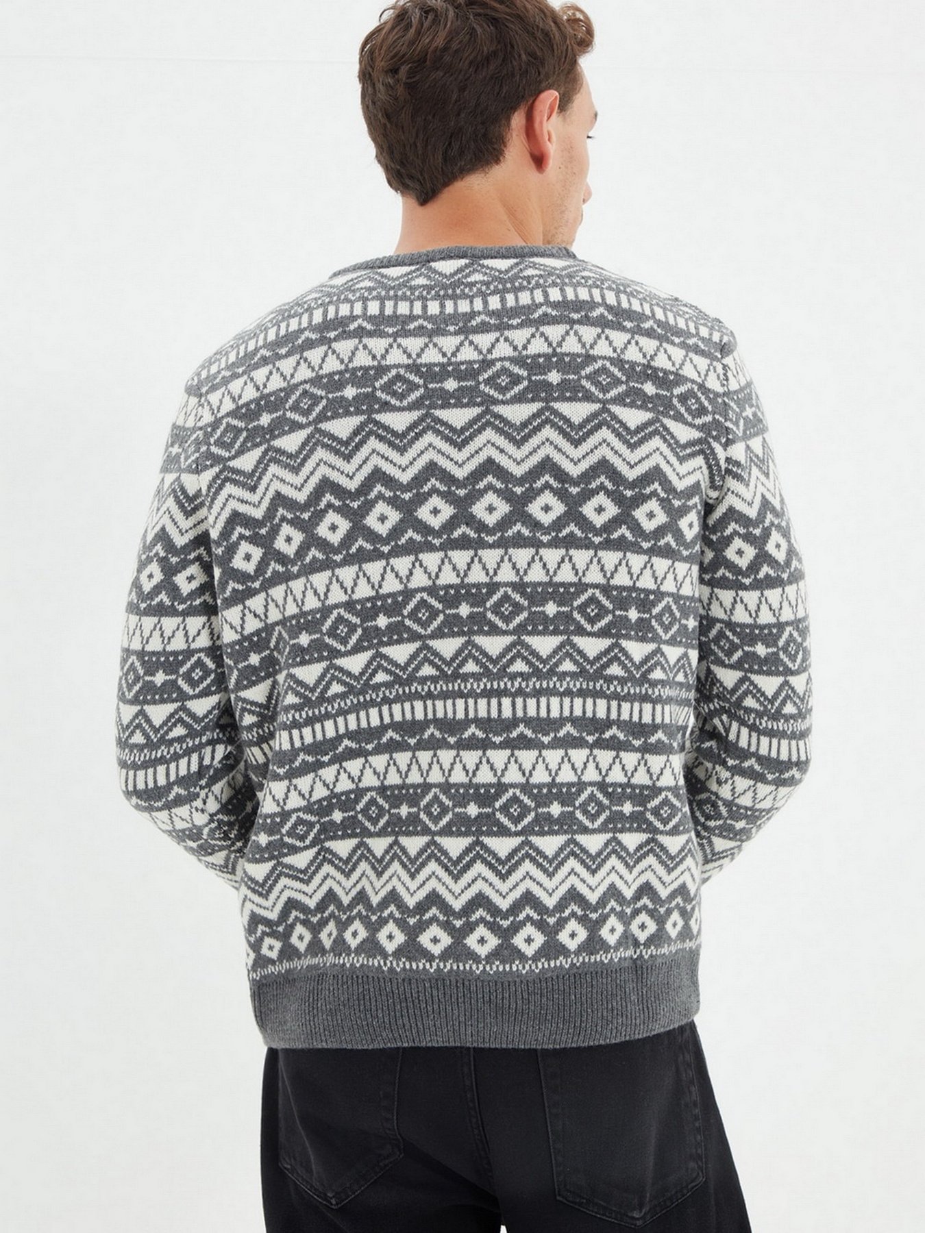 Джемпер Trendyol модель TMNAW22KZ0298/Gri Джемпер Trendyol модель TMNAW22KZ0298/Gri Фото