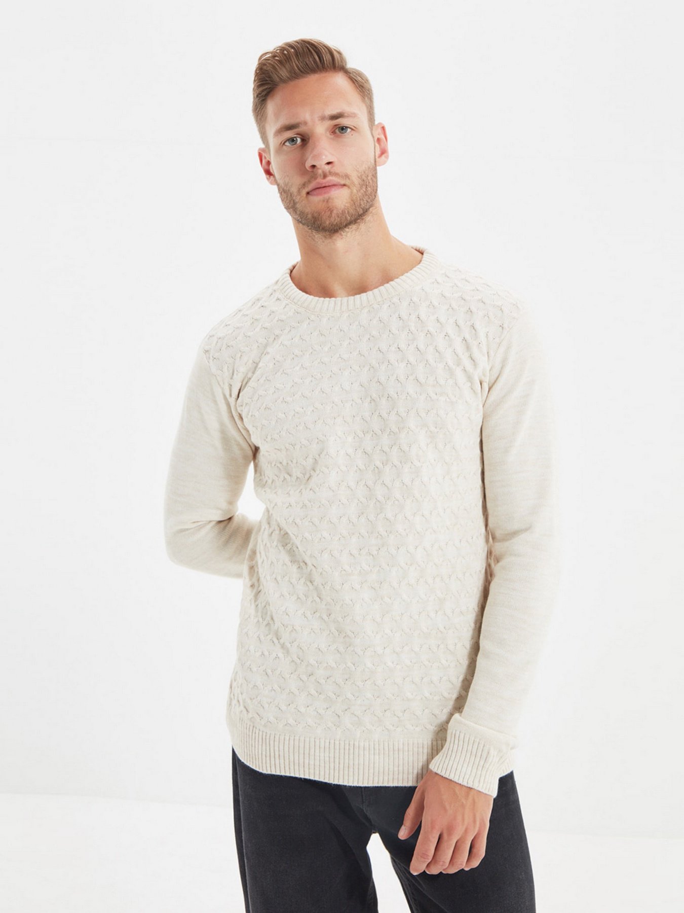 Джемпер Trendyol модель TMNAW22KZ0374/Bej Фото