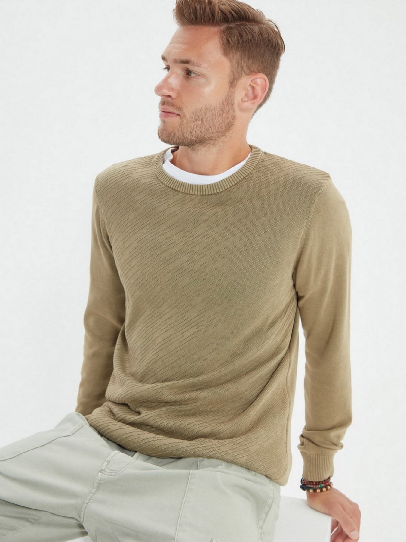 Джемпер Trendyol модель TMNAW22KZ0683/Vizon Джемпер Trendyol модель TMNAW22KZ0683/Vizon Фото