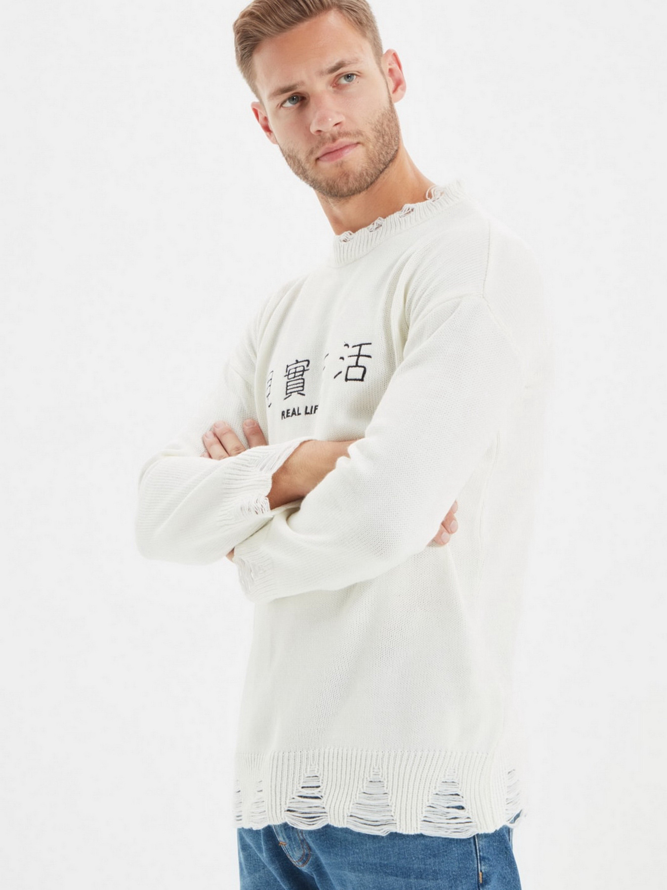 Джемпер Trendyol модель TMNAW22KZ1575/Ekru Фото