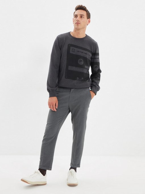 Брюки классические Trendyol модель TMNAW22PL0117/Gri Фото