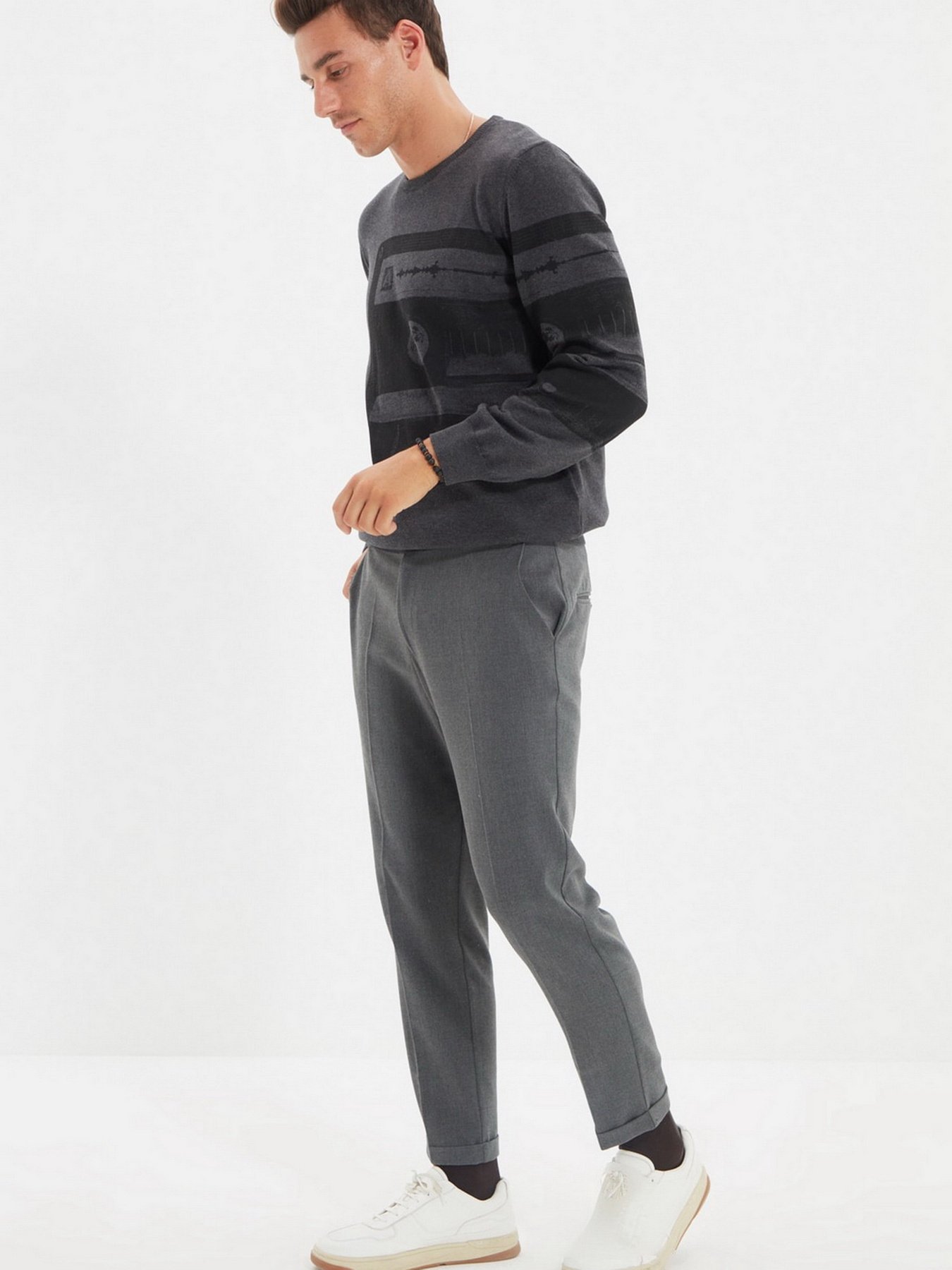 Класичні штани Trendyol модель TMNAW22PL0117/Gri Фото