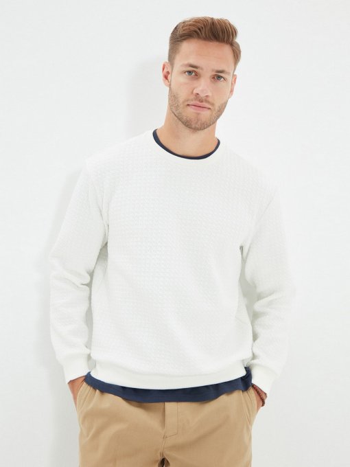 Світшот Trendyol модель TMNAW22SW0330/Beyaz Фото