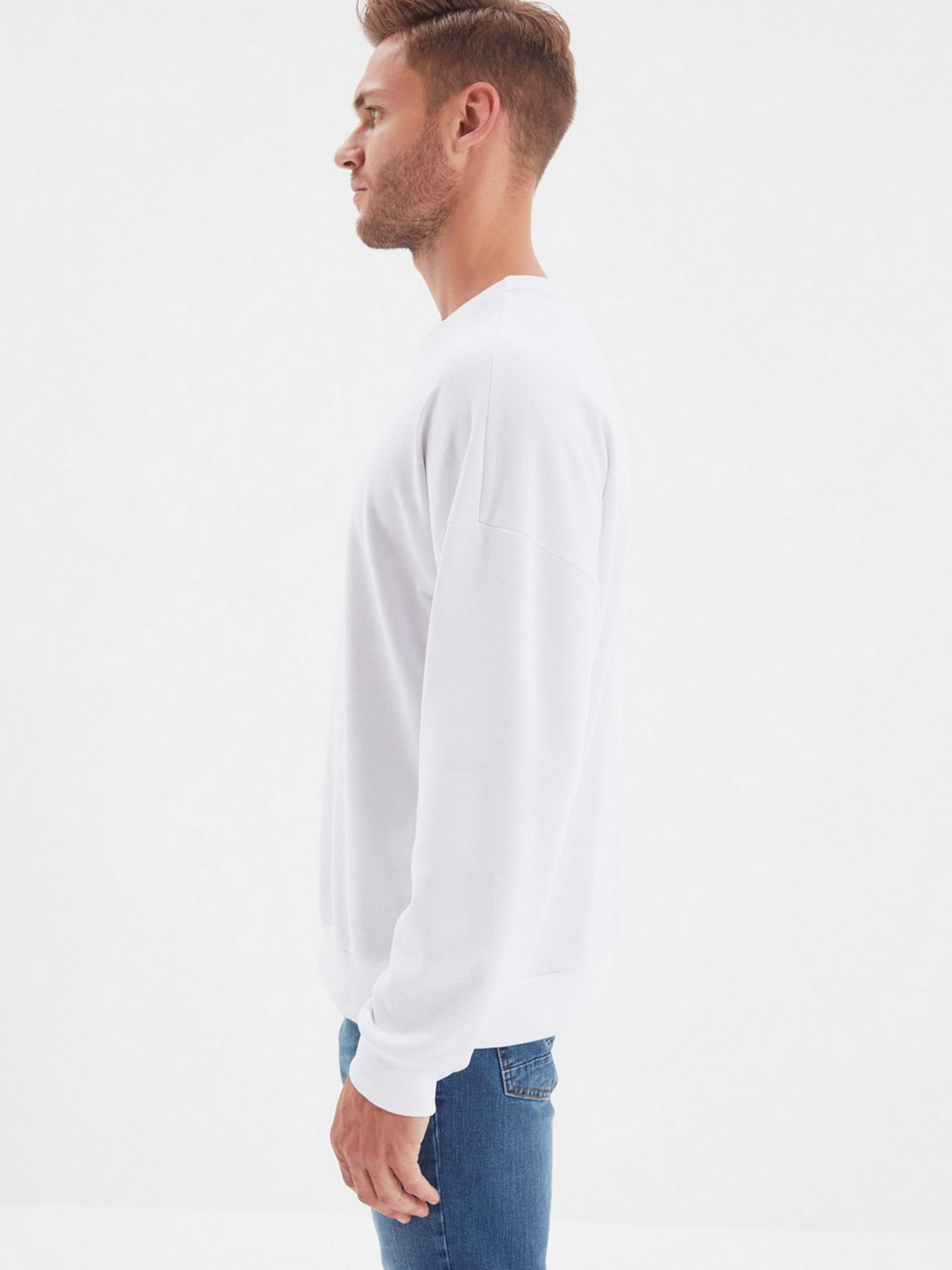 Світшот Trendyol модель TMNAW22SW0612/Beyaz Фото