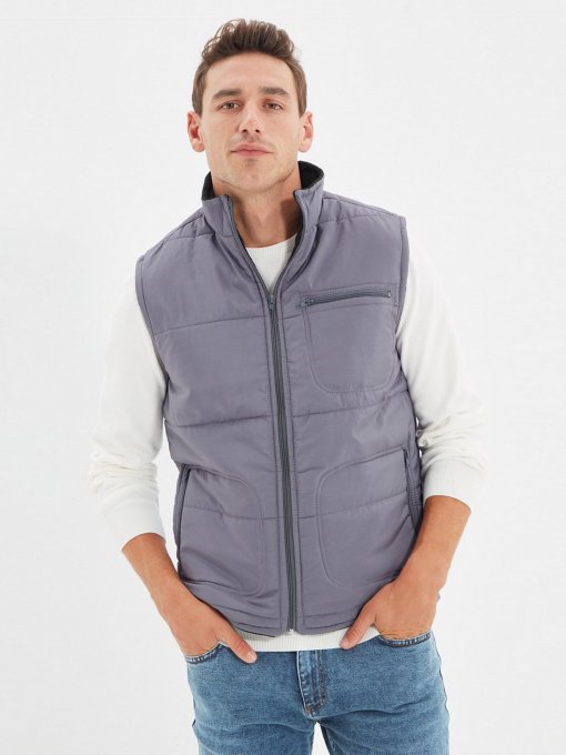 Утепленный жилет Trendyol модель TMNAW22YE0039/Gri Фото