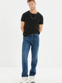 Прямі джинси Trendyol Regular модель TMNAW22JE0193/Indigo Фото