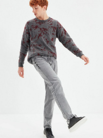 Прямые джинсы Trendyol модель TMNAW22JE0208/Gri Фото