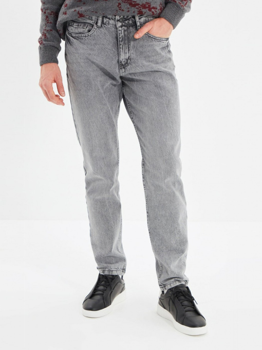 Прямые джинсы Trendyol модель TMNAW22JE0208/Gri Фото