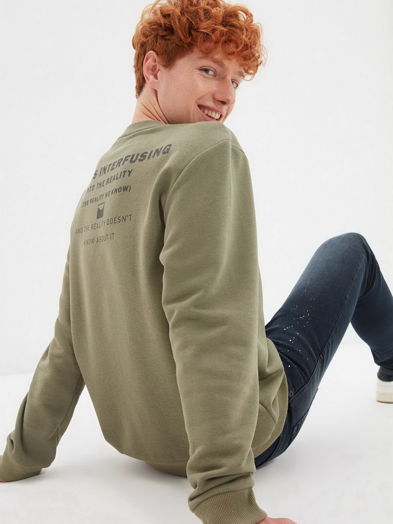 Світшот Trendyol модель TMNAW22SW0196/Haki Фото