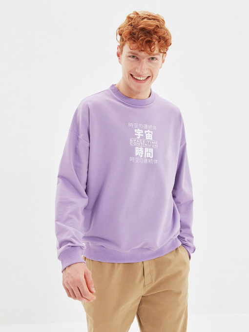 Свитшот Trendyol модель TMNAW22SW0407/Lila Фото