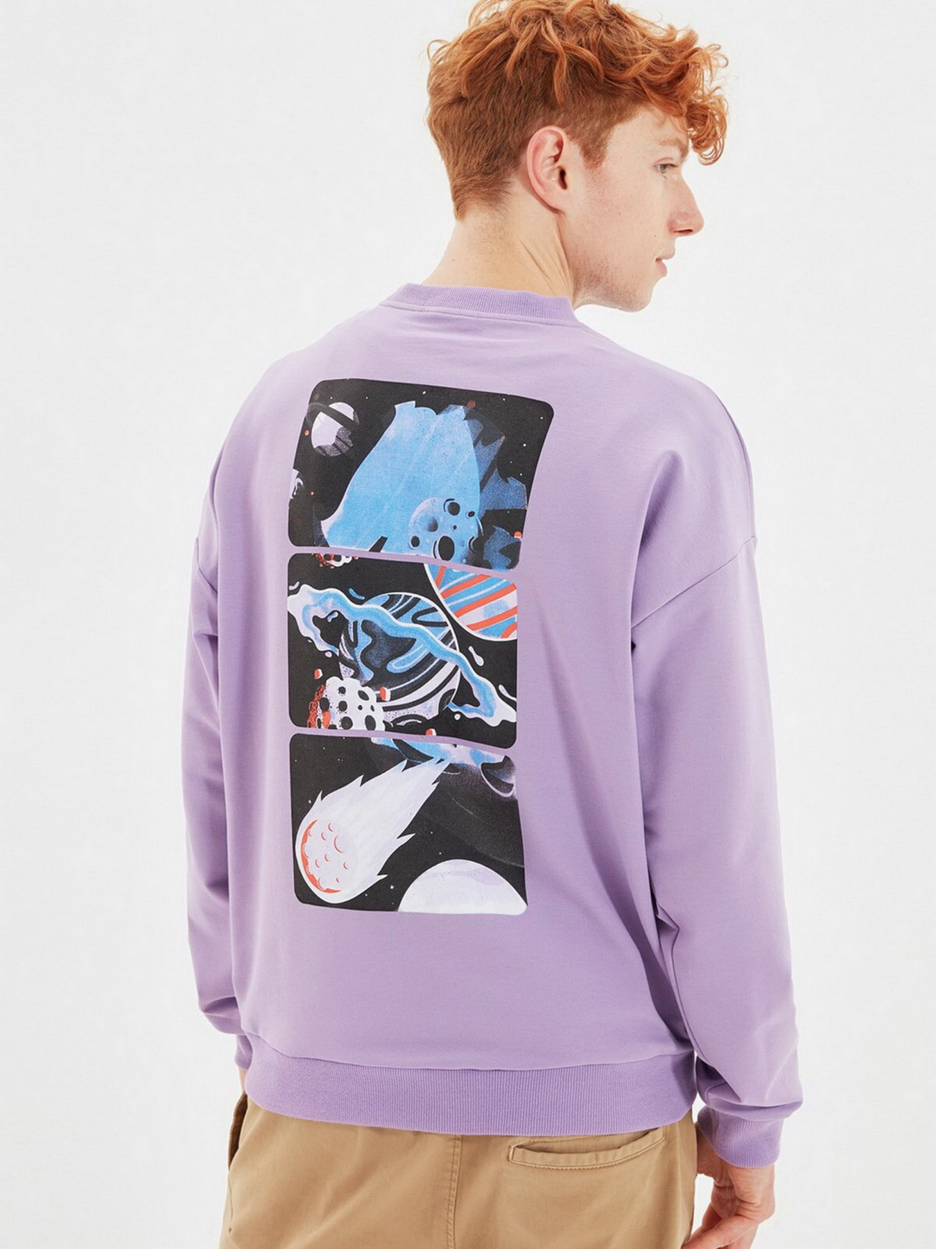 Свитшот Trendyol модель TMNAW22SW0407/Lila Фото