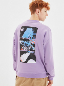 Свитшот Trendyol модель TMNAW22SW0407/Lila Фото