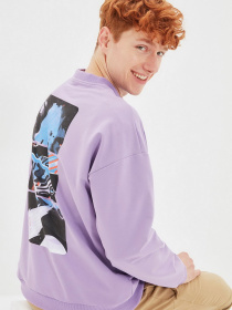 Свитшот Trendyol модель TMNAW22SW0407/Lila Фото