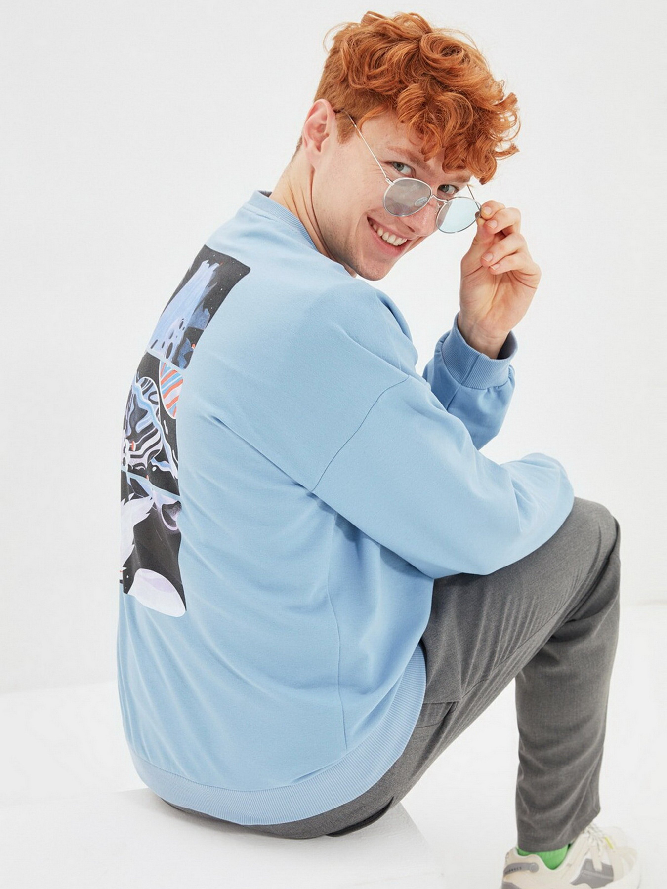 Свитшот Trendyol модель TMNAW22SW0407/Mavi Свитшот Trendyol модель TMNAW22SW0407/Mavi Фото