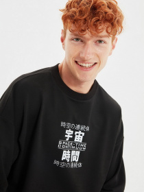 Свитшот Trendyol модель TMNAW22SW0407/Siyah Фото