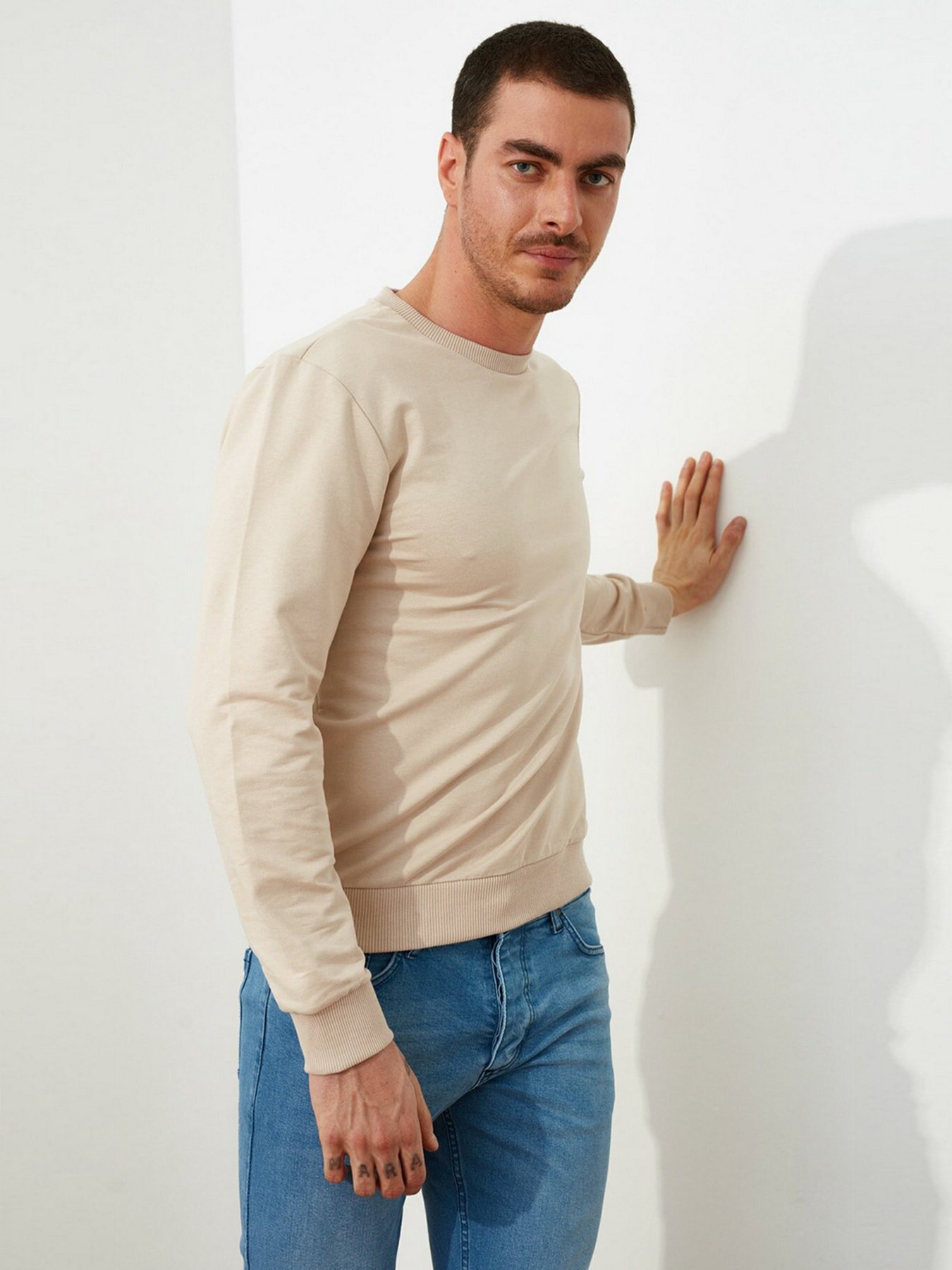 Свитшот Trendyol модель TMNAW20SW0164/Bej Фото