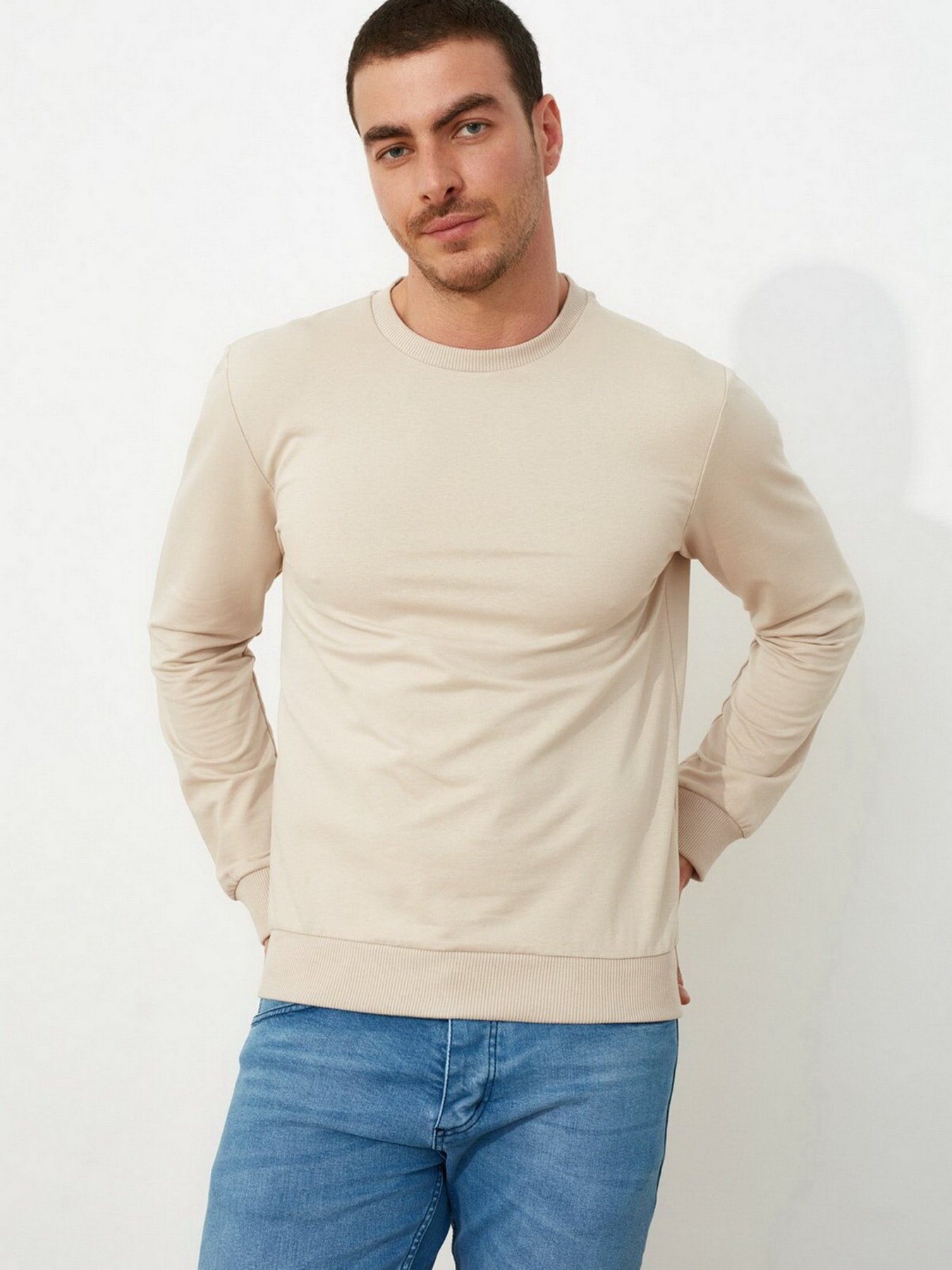 Свитшот Trendyol модель TMNAW20SW0164/Bej Фото