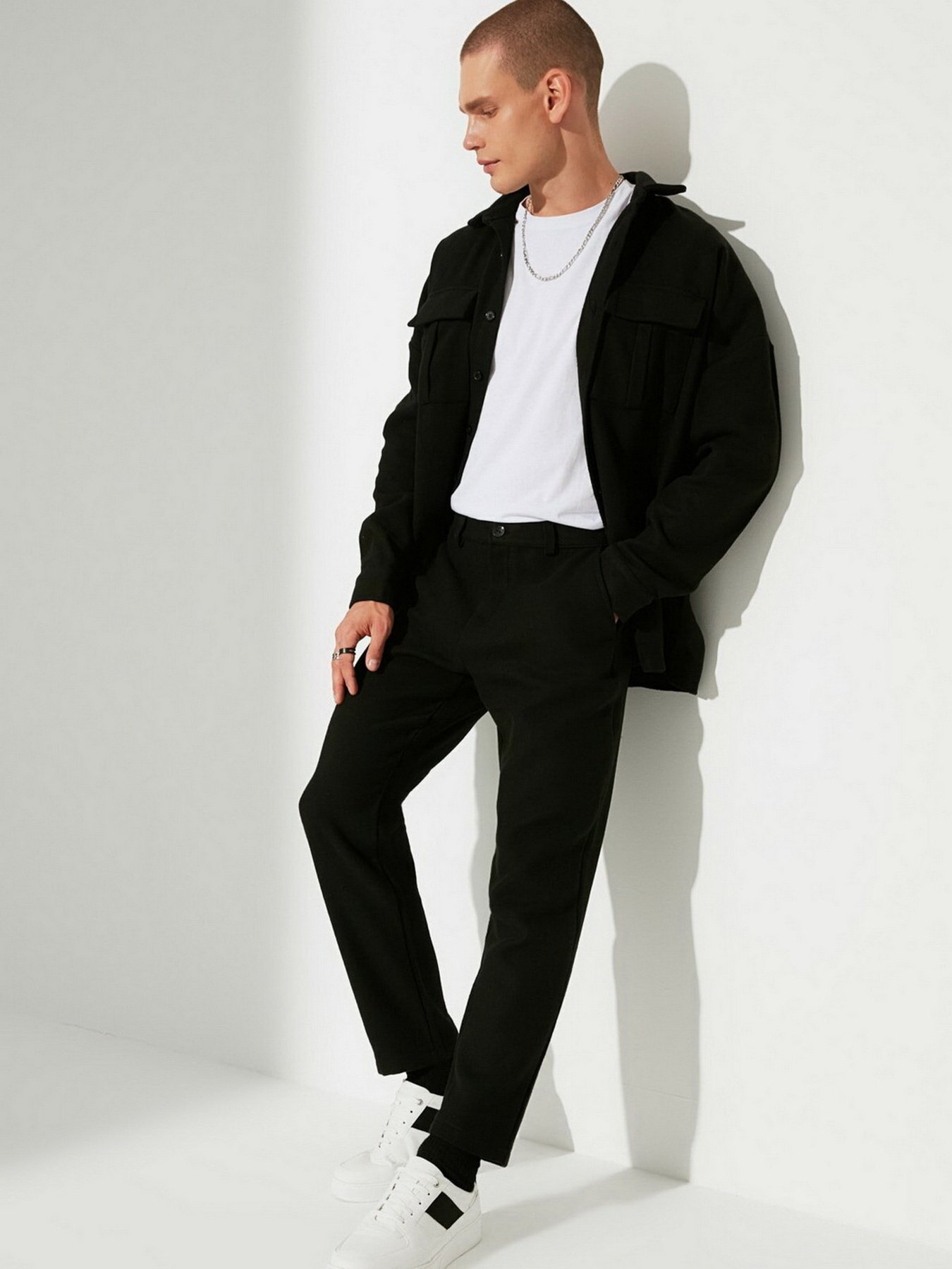 Брюки повседневные Trendyol модель TMNAW22PL0016/Siyah Фото