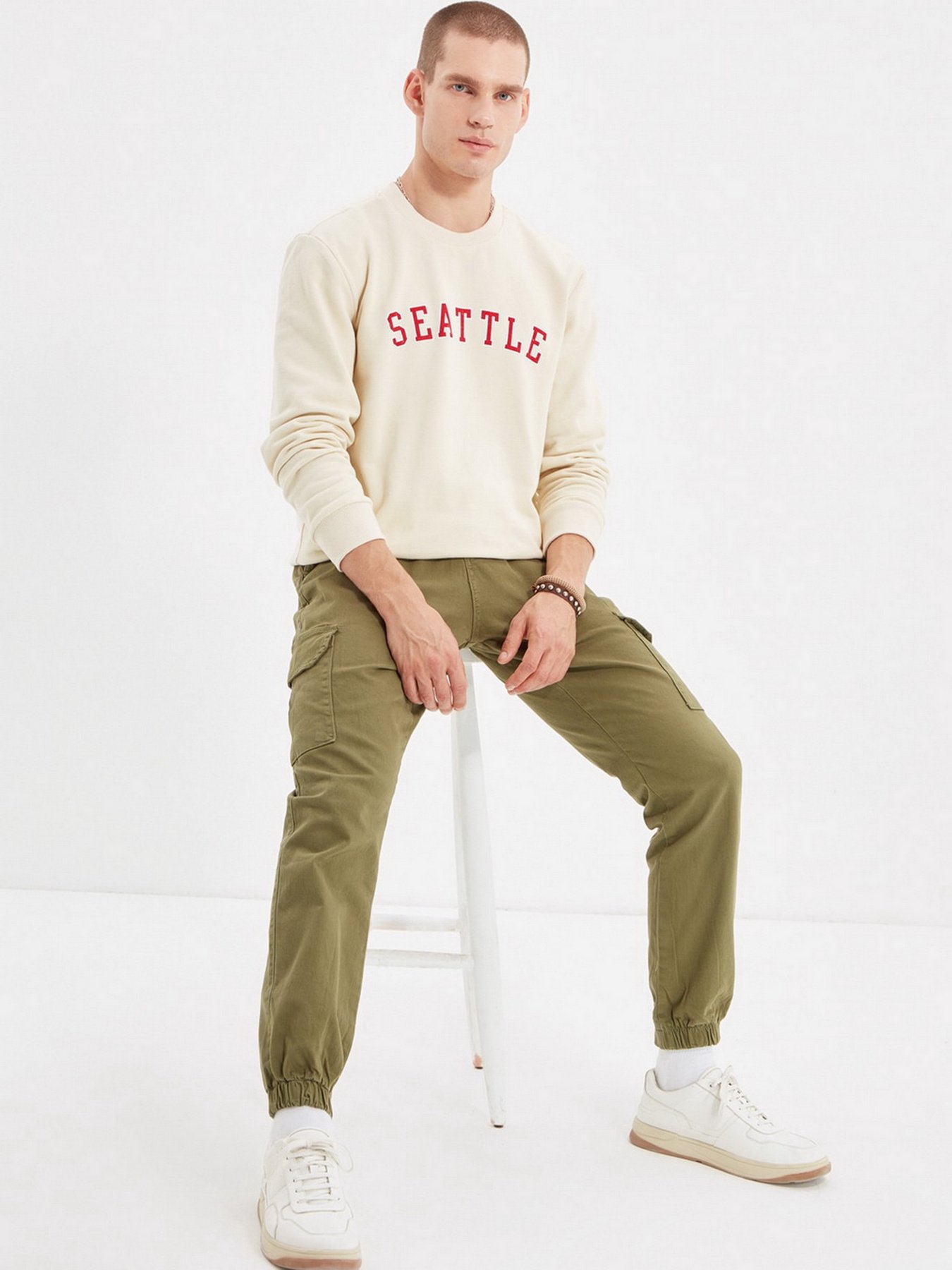 Брюки повседневные Trendyol модель TMNAW22PL0303/Haki Фото