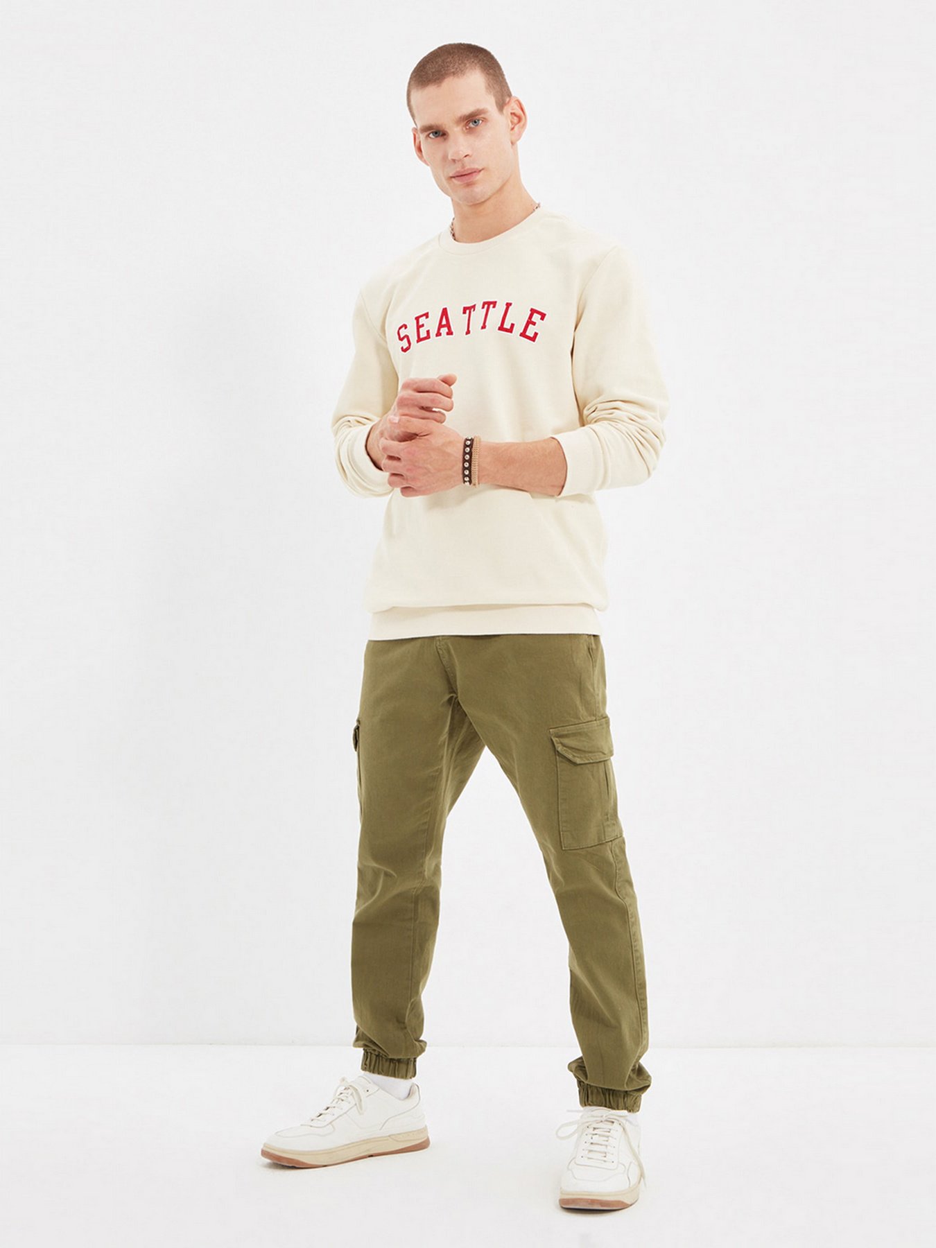 Повсякденні штани Trendyol модель TMNAW22PL0303/Haki Фото